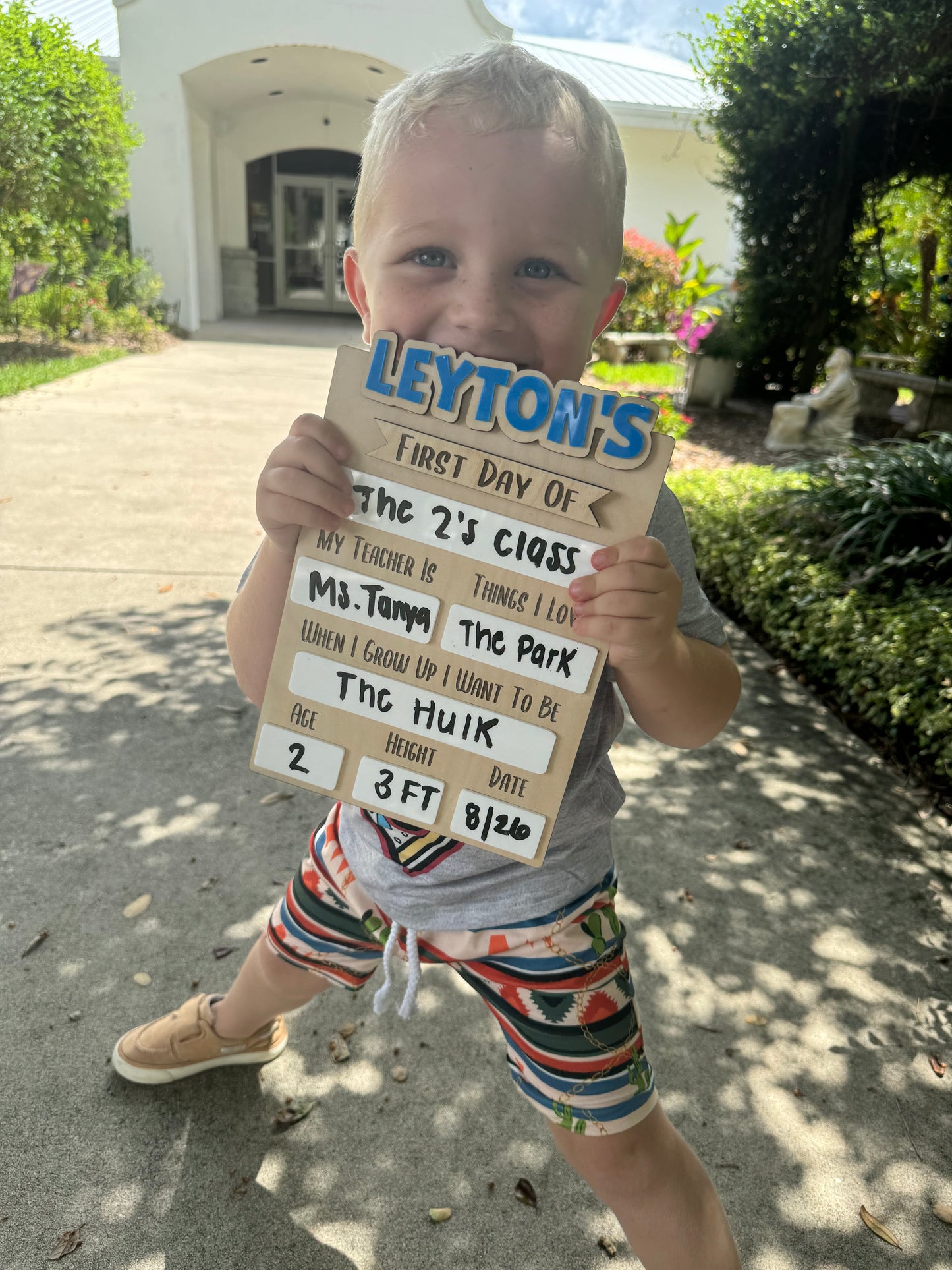 Detailed First Day of School Sign