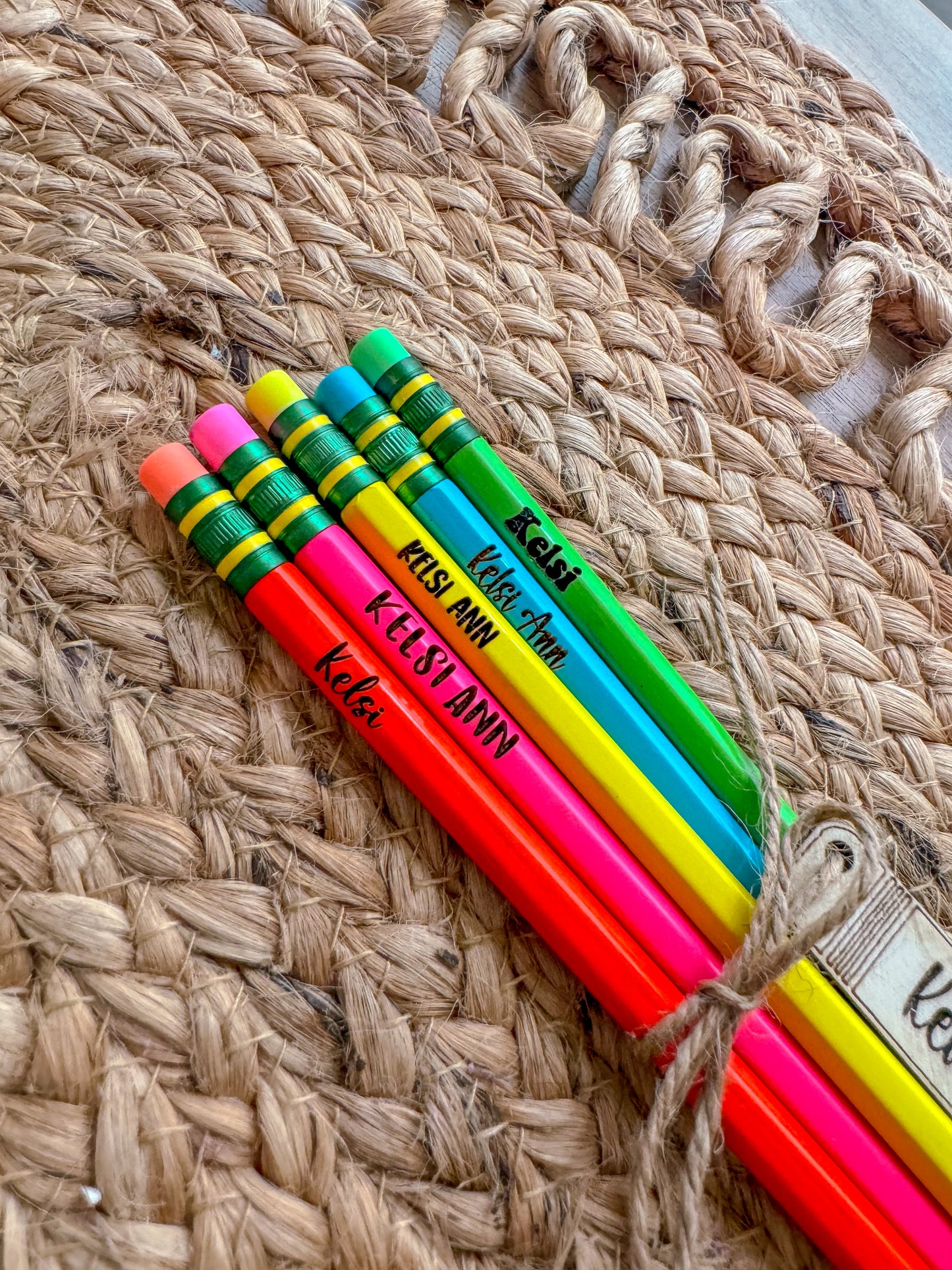 Neon/Pastel Name Pencils