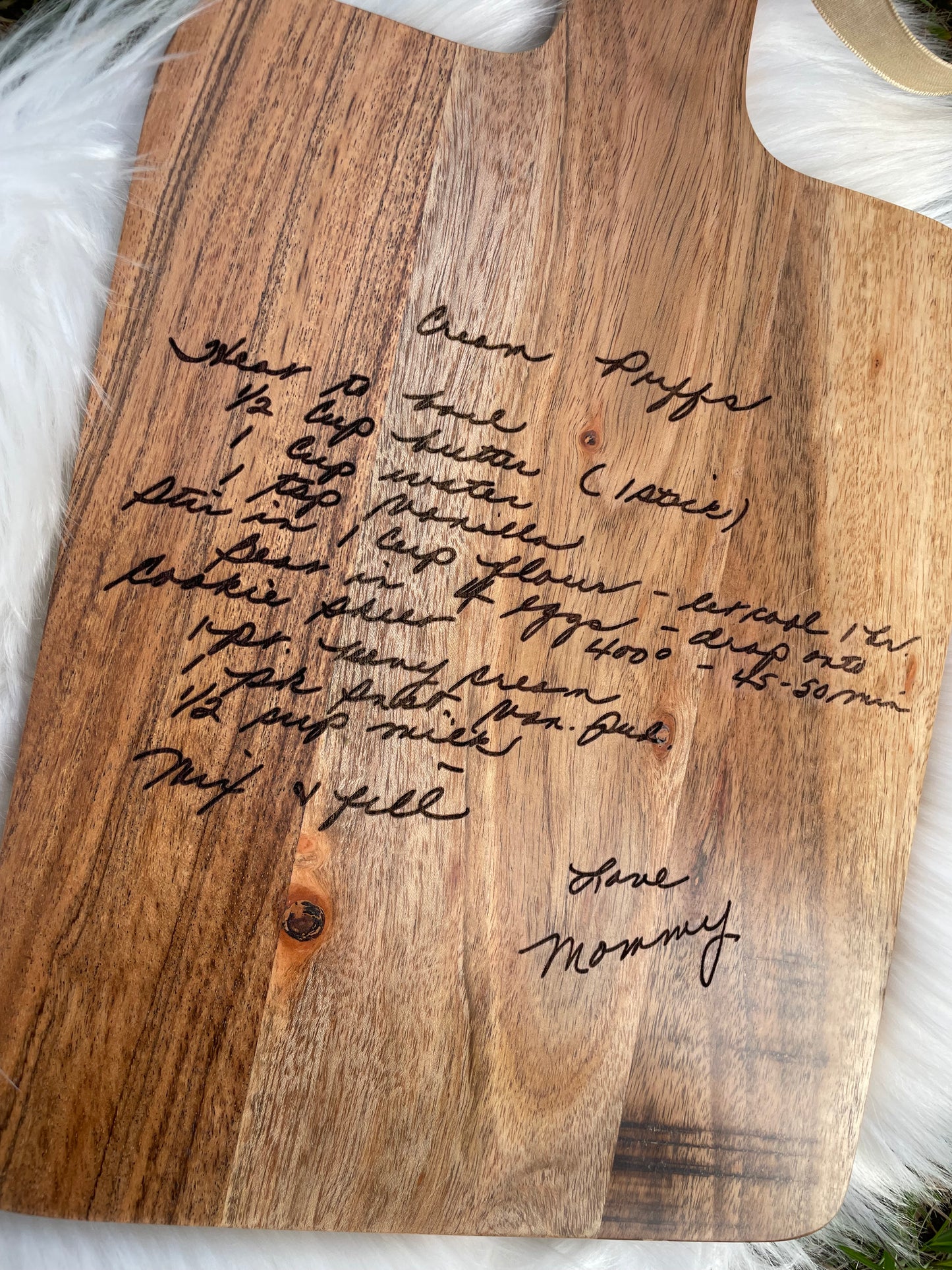 Handwritten recipe boards