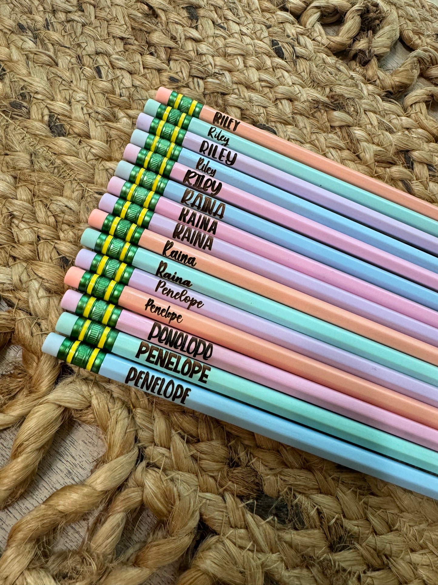 Neon/Pastel Name Pencils