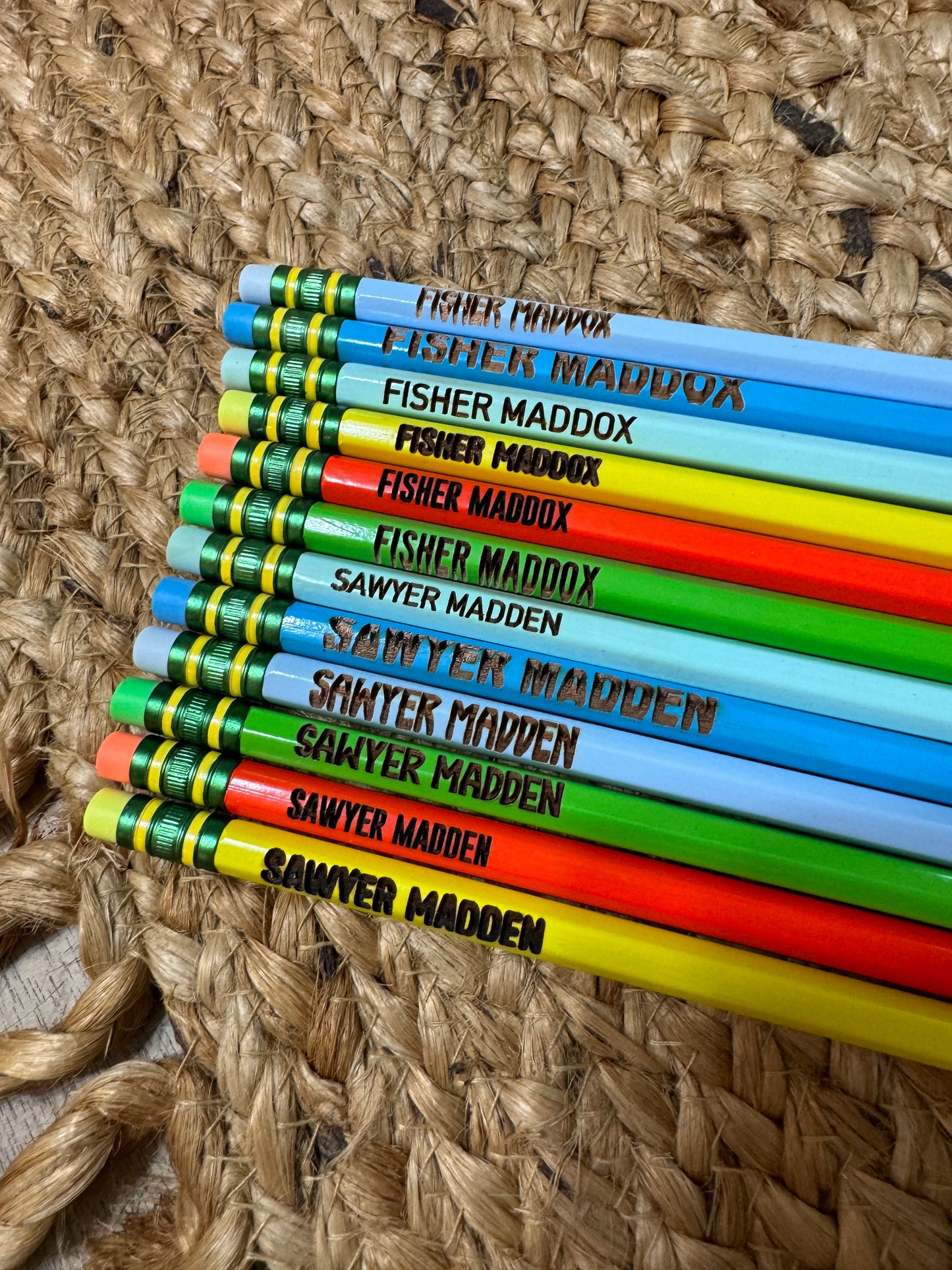 Neon/Pastel Name Pencils