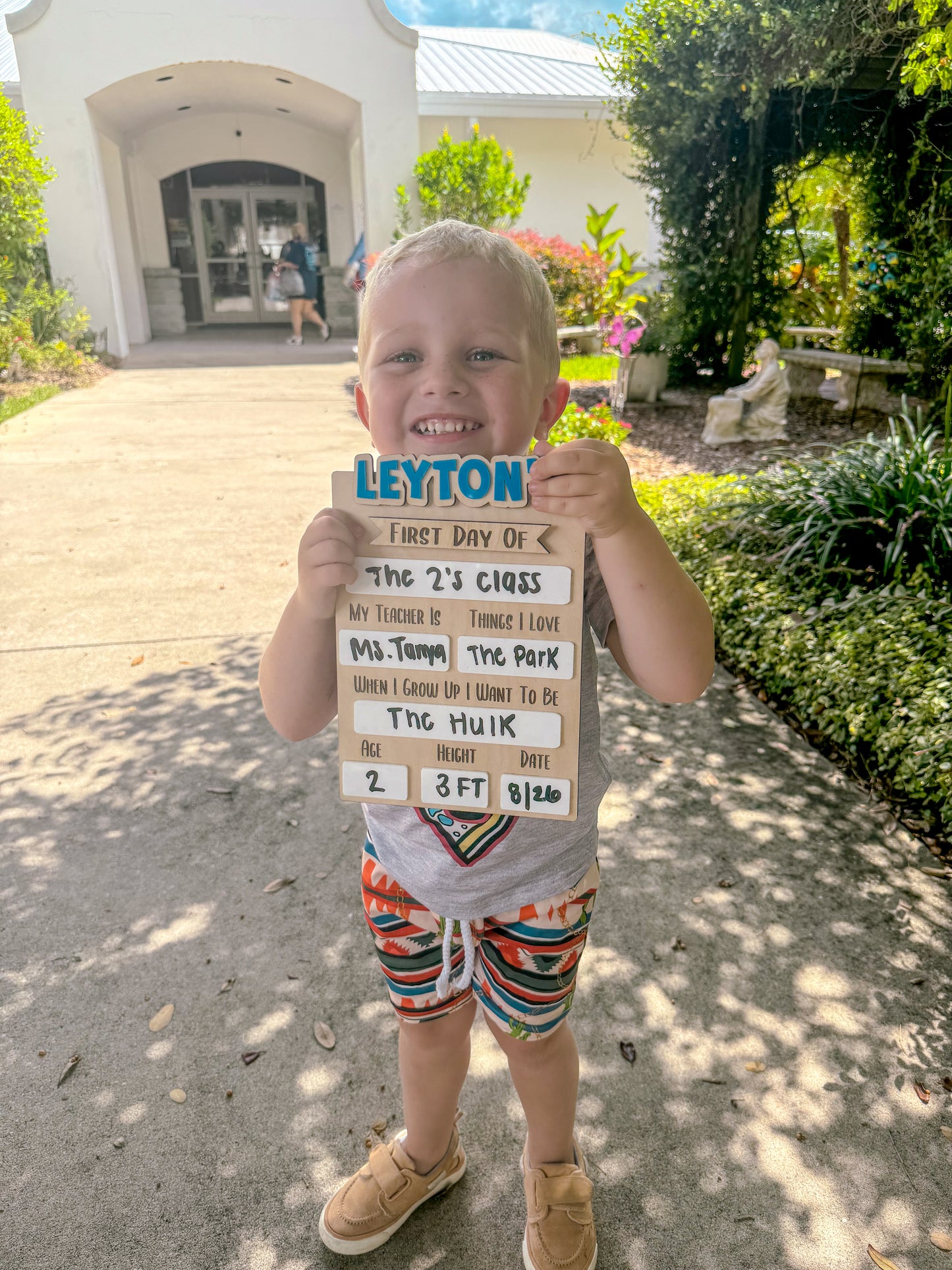Detailed First Day of School Sign